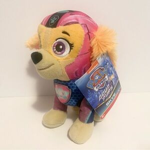 Paw Patrol Skye Plush Aqua Pups Aviation Pup Pink Purple Stuffed Animal Toy 6”